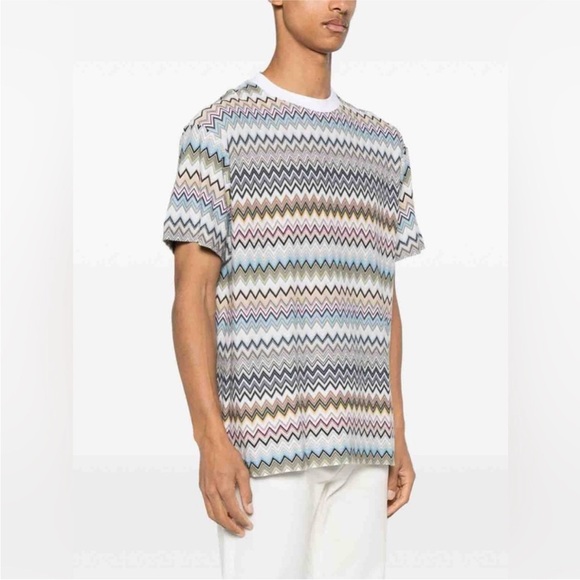 Missoni Other - Missoni Men's Short Sleeve Zigzag Tee - Multicolor
